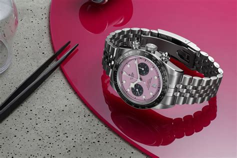 tudor chrono rose|tudor chrono pink dial.